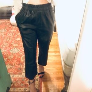 Zara straight leg leather pants